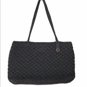 The Sak Gray knit purse Zip top closure NWOT